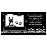 Doberman Personalized Dog Memorial - Granite Stone Pet Grave Marker - 6x12