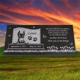 Doberman Personalized Dog Memorial - Granite Stone Pet Grave Marker - 6x12