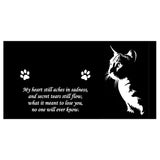 Personalized Cat Memorial - Granite Stone Pet Grave Marker - 6x12 - Maiden