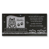 Personalized Cat Memorial - Granite Stone Pet Grave Marker - 6x12 - Marley