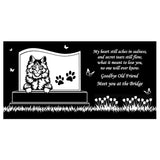 Personalized Cat Memorial - Granite Stone Pet Grave Marker - 6x12 - Marley