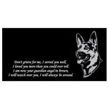 German Shepherd Personalized Dog Memorial - Granite Stone Pet Grave Marker - 6x12 - Maverick