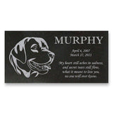 Labrador Dog Memorial - Granite Stone Pet Grave Marker - 6x12 - Murphy