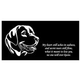 Labrador Dog Memorial - Granite Stone Pet Grave Marker - 6x12 - Murphy