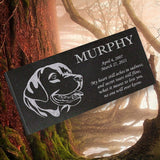 Labrador Dog Memorial - Granite Stone Pet Grave Marker - 6x12 - Murphy