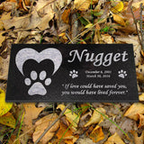 Personalized Pet Memorial - Granite Stone Pet Grave Marker - 6x12 - Nugget