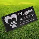 Personalized Pet Memorial - Granite Stone Pet Grave Marker - 6x12 - Nugget