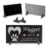 Personalized Pet Memorial - Granite Stone Pet Grave Marker - 6x12 - Nugget