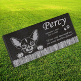 Chihuahua Personalized Dog Memorial - Granite Stone Pet Grave Marker - 6x12