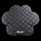 Handmade Black Pet Mat with Multi Colored Paw Prints