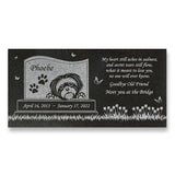 Shih Tzu Personalized Dog Memorial - Granite Stone Pet Grave Marker - 6x12 - Phoebe