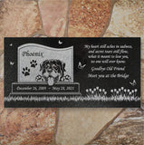 Rottweiler Personalized Dog Memorial - Granite Stone Pet Grave Marker - 6x12 - Phoenix