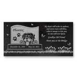 Rottweiler Personalized Dog Memorial - Granite Stone Pet Grave Marker - 6x12 - Phoenix