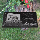 Rottweiler Personalized Dog Memorial - Granite Stone Pet Grave Marker - 6x12 - Phoenix