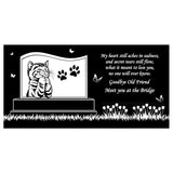 Personalized Cat Memorial - Granite Stone Pet Grave Marker - 6x12 - Pickles