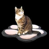 Handmade Black and Pink Paw Print Pet Mat