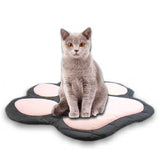 Handmade Black and Pink Paw Print Pet Mat