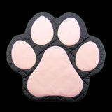 Handmade Black and Pink Paw Print Pet Mat