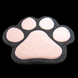 Handmade Black and Pink Paw Print Pet Mat