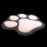 Handmade Black and Pink Paw Print Pet Mat