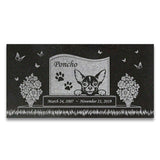 Chihuahua Personalized Dog Memorial - Granite Stone Pet Grave Marker - 6x12