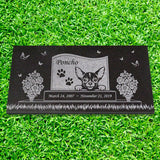 Chihuahua Personalized Dog Memorial - Granite Stone Pet Grave Marker - 6x12