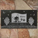 Chihuahua Personalized Dog Memorial - Granite Stone Pet Grave Marker - 6x12