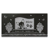 Chihuahua Personalized Dog Memorial - Granite Stone Pet Grave Marker - 6x12