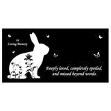 Personalized Rabbit Memorial - Granite Stone Pet Grave Marker - 6x12 - Ringo