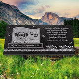 Schnauzer Personalized Dog Memorial - Granite Stone Pet Grave Marker - 6x12 - Rocco