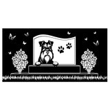 Schnauzer Personalized Dog Memorial - Granite Stone Pet Grave Marker - 6x12 - Rocket