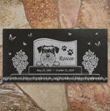 Schnauzer Personalized Dog Memorial - Granite Stone Pet Grave Marker - 6x12 - Roscoe