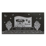 Schnauzer Personalized Dog Memorial - Granite Stone Pet Grave Marker - 6x12 - Roscoe