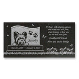 Yorkshire Terrier Personalized Dog Memorial - Granite Stone Pet Grave Marker - 6x12 - Scooby