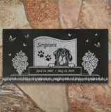 English Mastiff Personalized Dog Memorial - Granite Stone Pet Grave Marker - 6x12