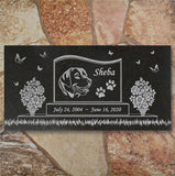 Labrador Personalized Dog Memorial - Granite Stone Pet Grave Marker - 6x12 - Sheba