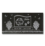 Labrador Personalized Dog Memorial - Granite Stone Pet Grave Marker - 6x12 - Sheba