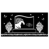 Personalized Horse Memorial - Granite Stone Pet Grave Marker - 6x12 - Spirit