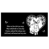 Personalized Rabbit Memorial - Granite Stone Pet Grave Marker - 6x12 - Strawberry