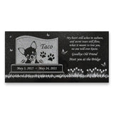 Chihuahua Personalized Dog Memorial - Granite Stone Pet Grave Marker - 6x12