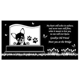 Chihuahua Personalized Dog Memorial - Granite Stone Pet Grave Marker - 6x12