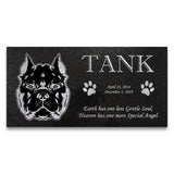 Pitbull Personalized Dog Memorial - Granite Stone Pet Grave Marker - 6x12 - Tank