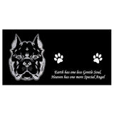 Pitbull Personalized Dog Memorial - Granite Stone Pet Grave Marker - 6x12 - Tank