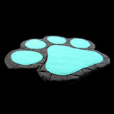 Handmade Black and Teal Paw Print Pet Mat Success