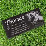 Personalized Horse Memorial - Granite Stone Pet Grave Marker - 6x12 - Thomas