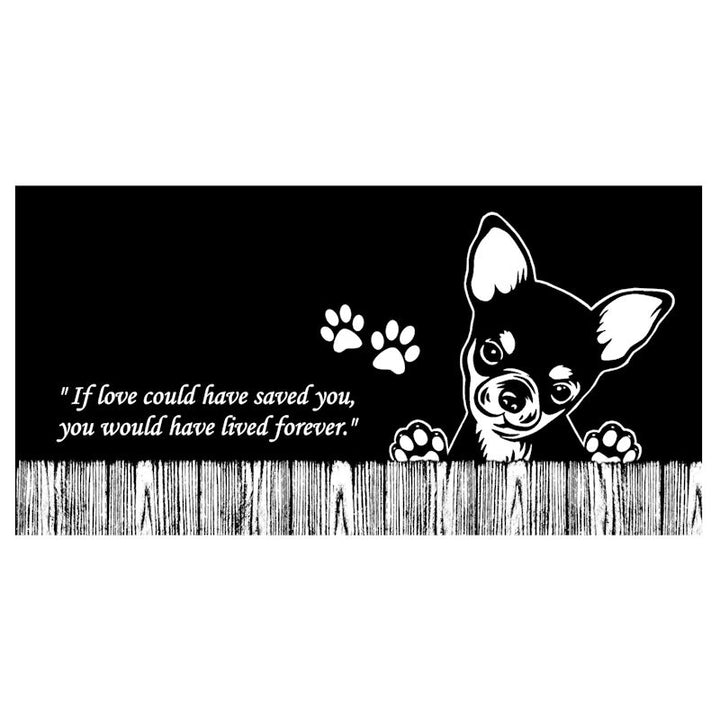 Chihuahua Personalized Dog Memorial - Granite Stone Pet Grave Marker - 6x12