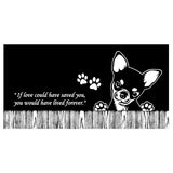 Chihuahua Personalized Dog Memorial - Granite Stone Pet Grave Marker - 6x12