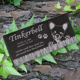 Chihuahua Personalized Dog Memorial - Granite Stone Pet Grave Marker - 6x12