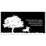 Personalized Horse Memorial - Granite Stone Pet Grave Marker - 6x12 - Valmont