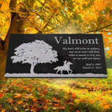 Personalized Horse Memorial - Granite Stone Pet Grave Marker - 6x12 - Valmont